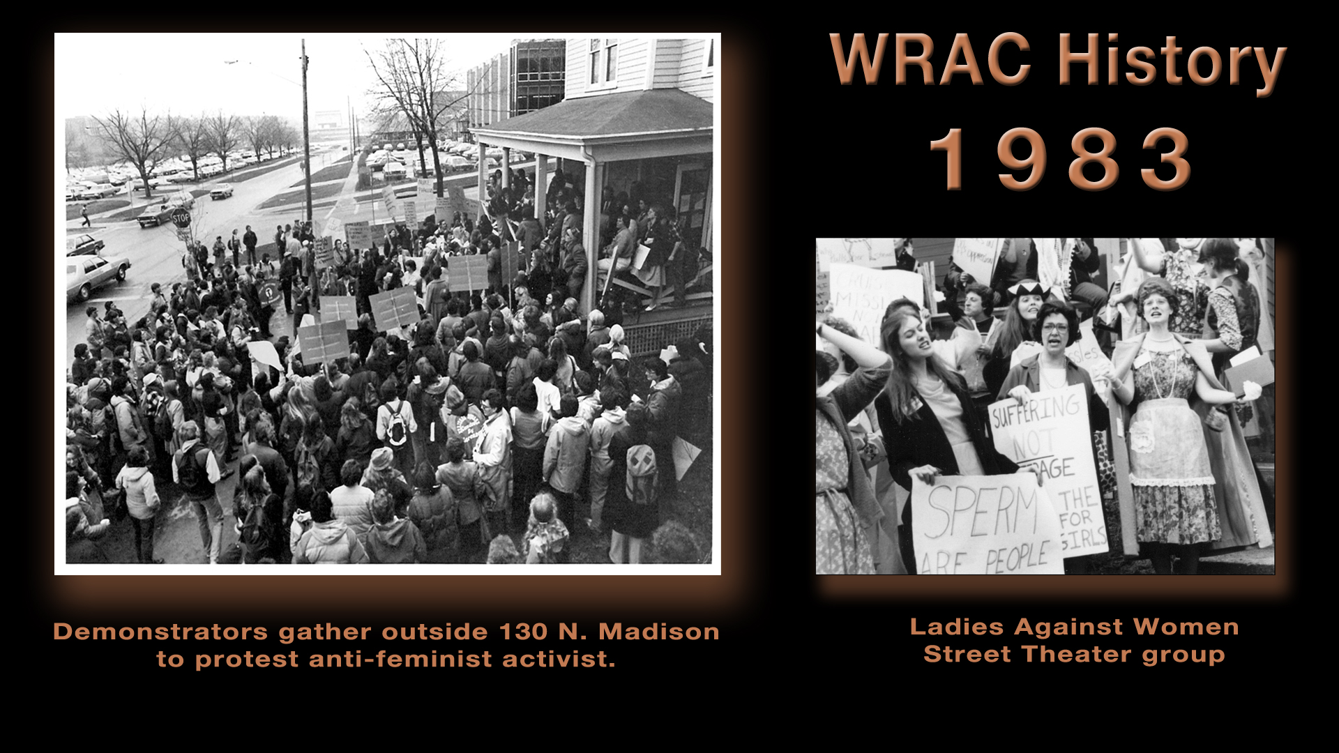 Protest Outside WRAC in 1983
