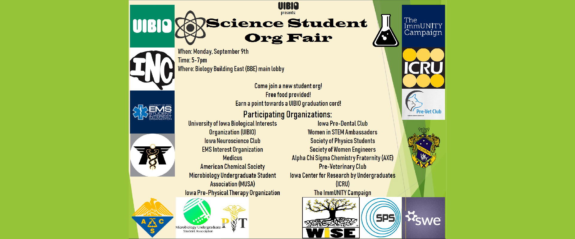 Science Student Org Fair