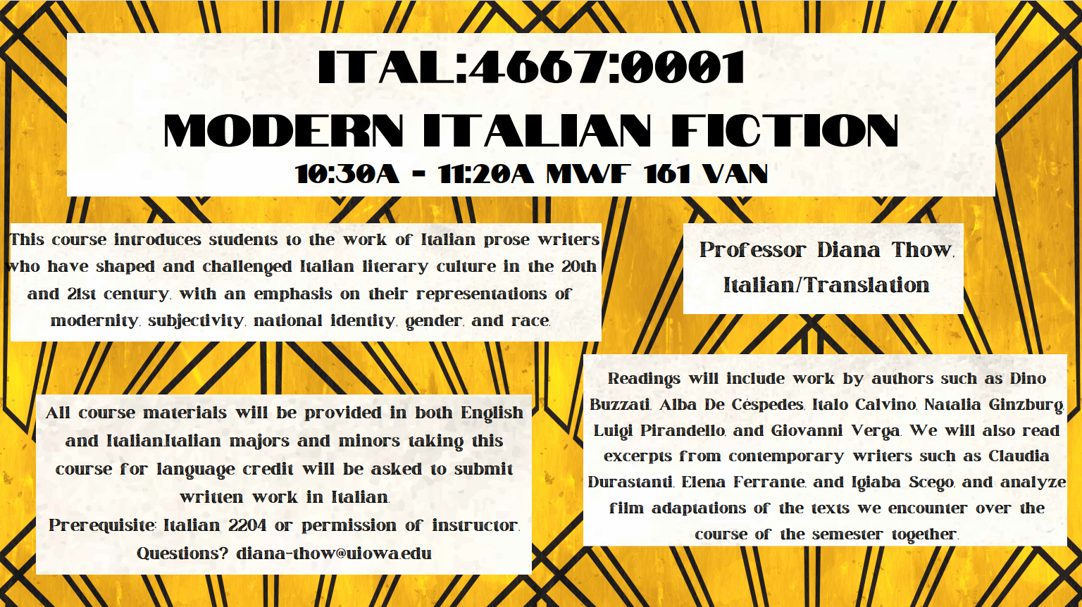 Modern Italian Fiction