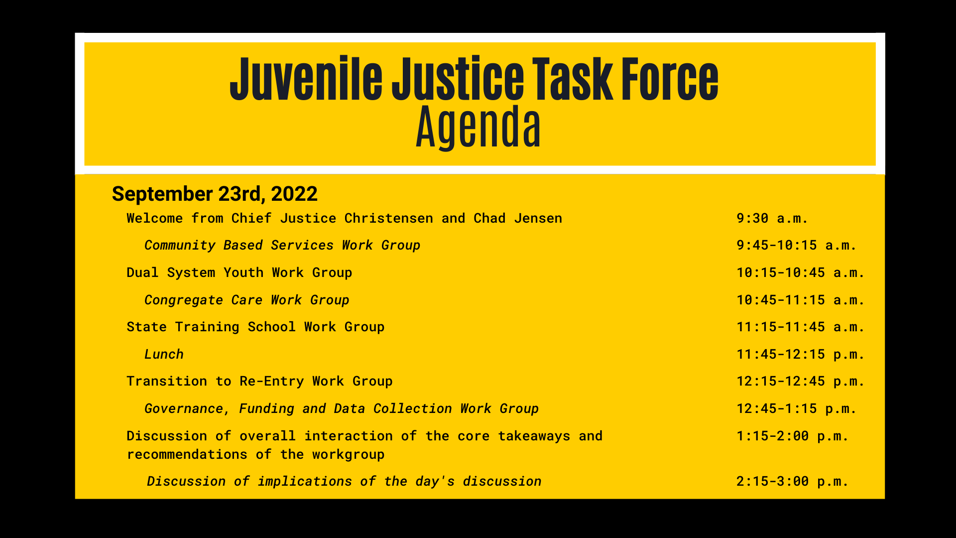 Juvenile Justice Task Force