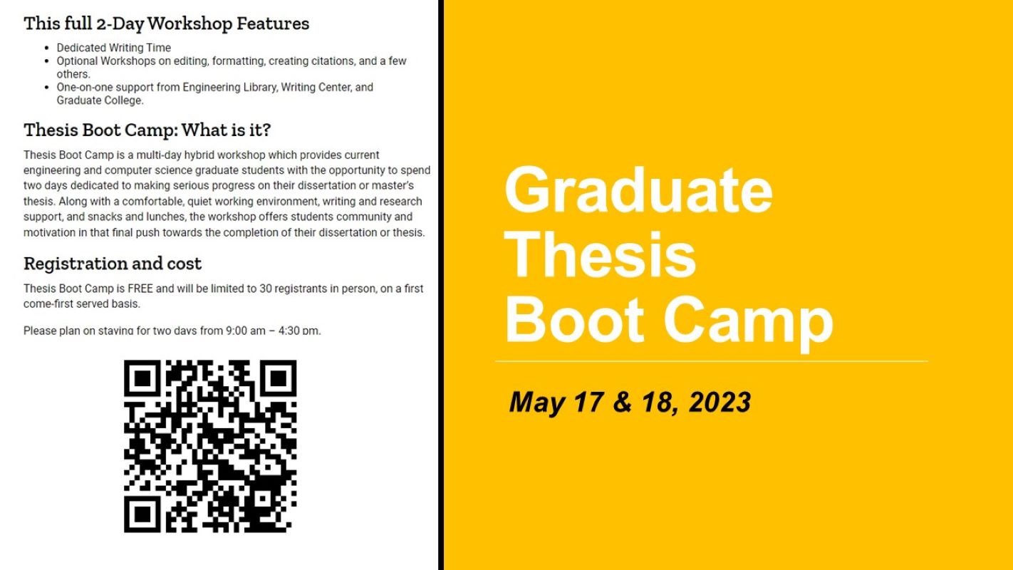 Graduate Thesis Boot camp