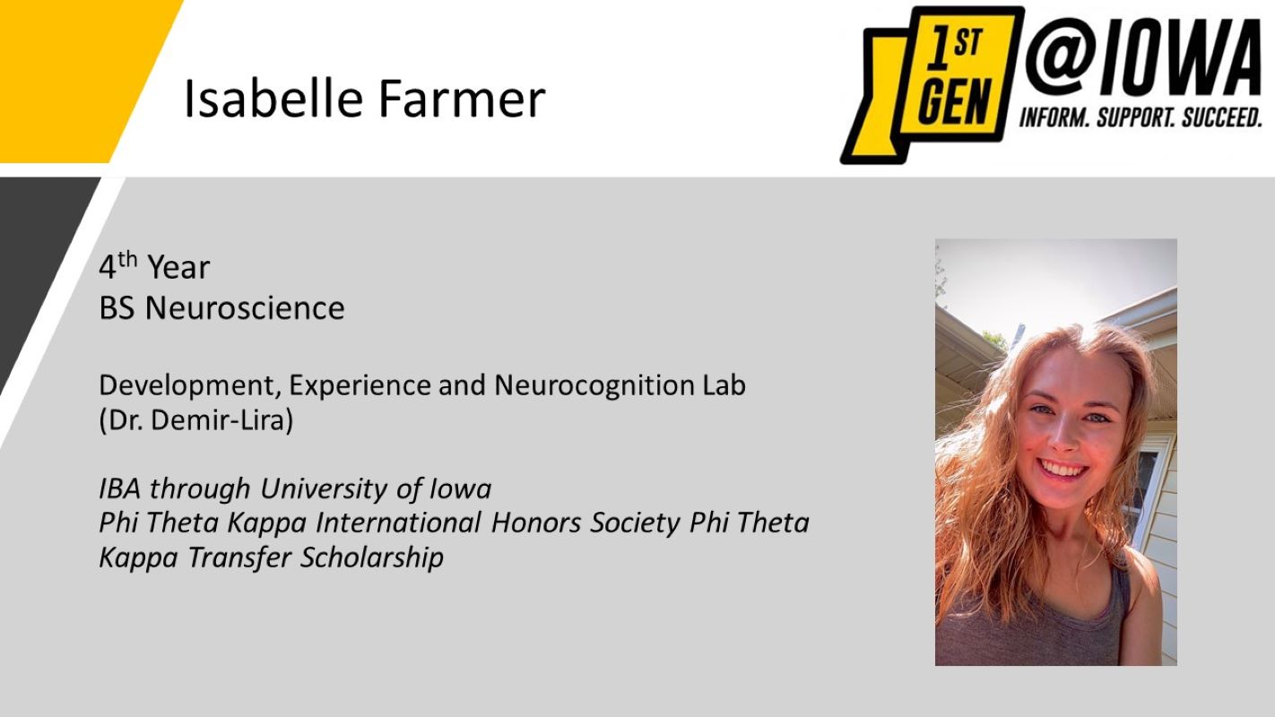 1st Gen details and picture of Isabelle Farmer