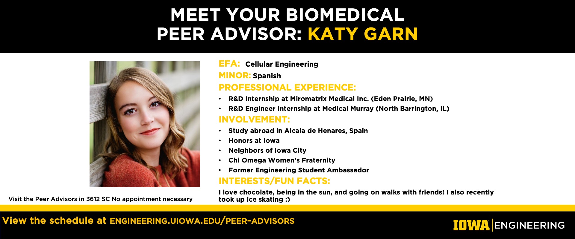 Katy Garn Peer Advisor!