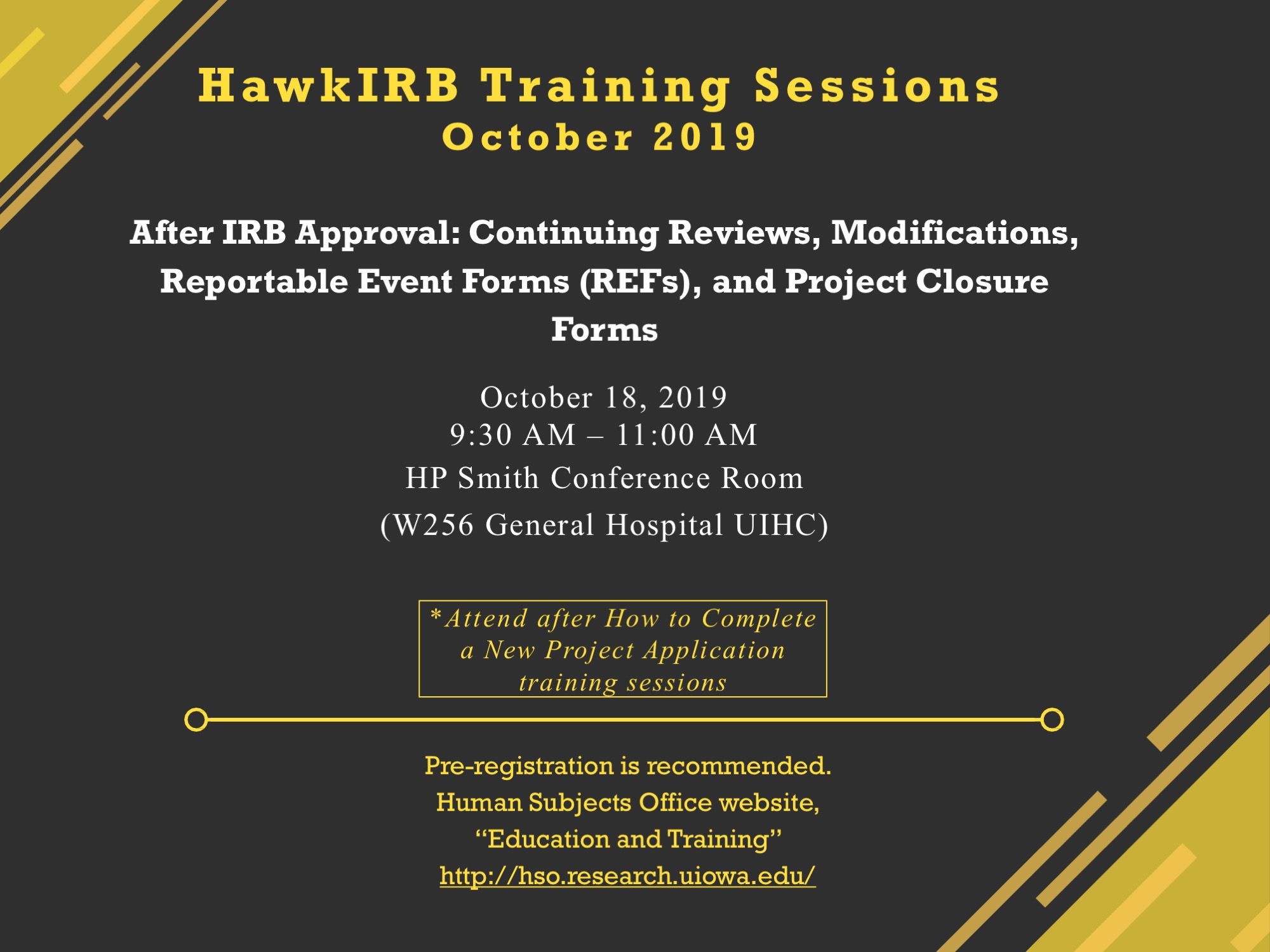 IRB Training Sessions