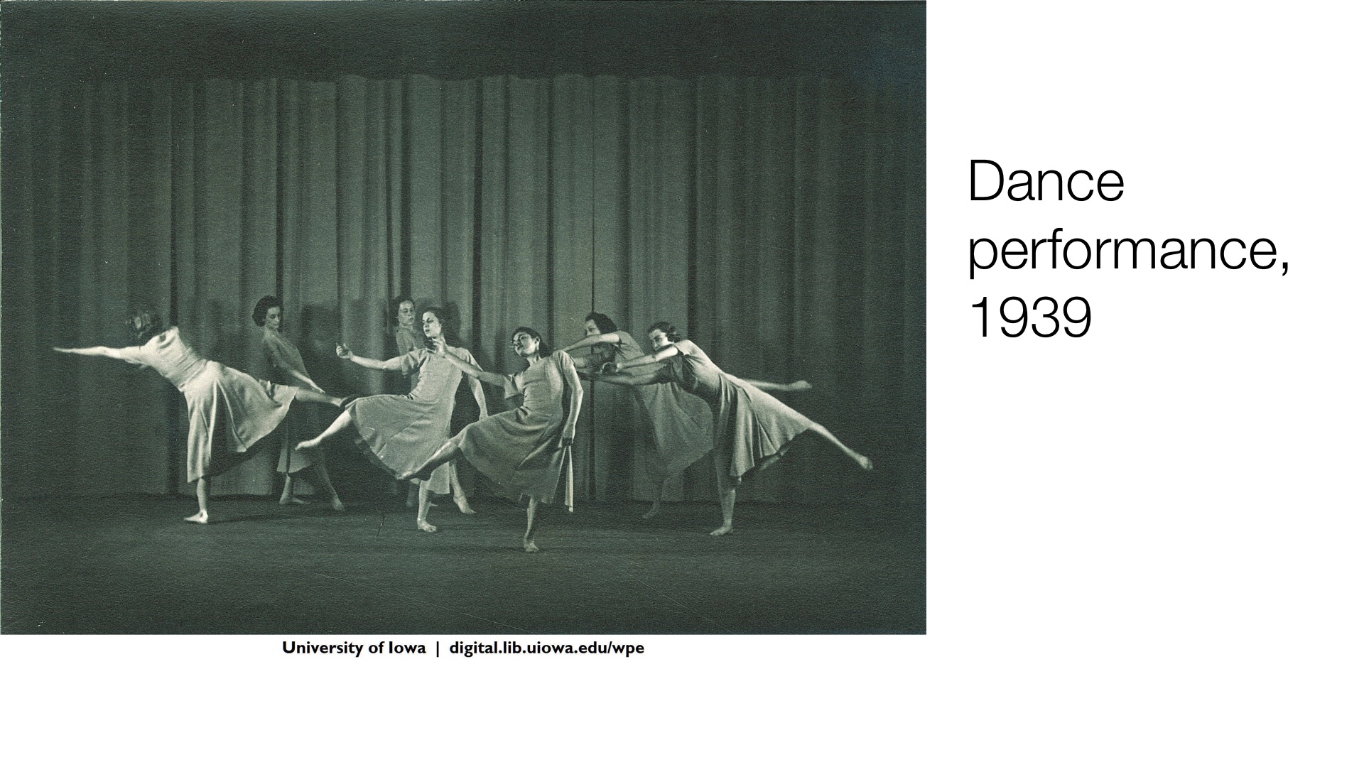 dance performance, 1939