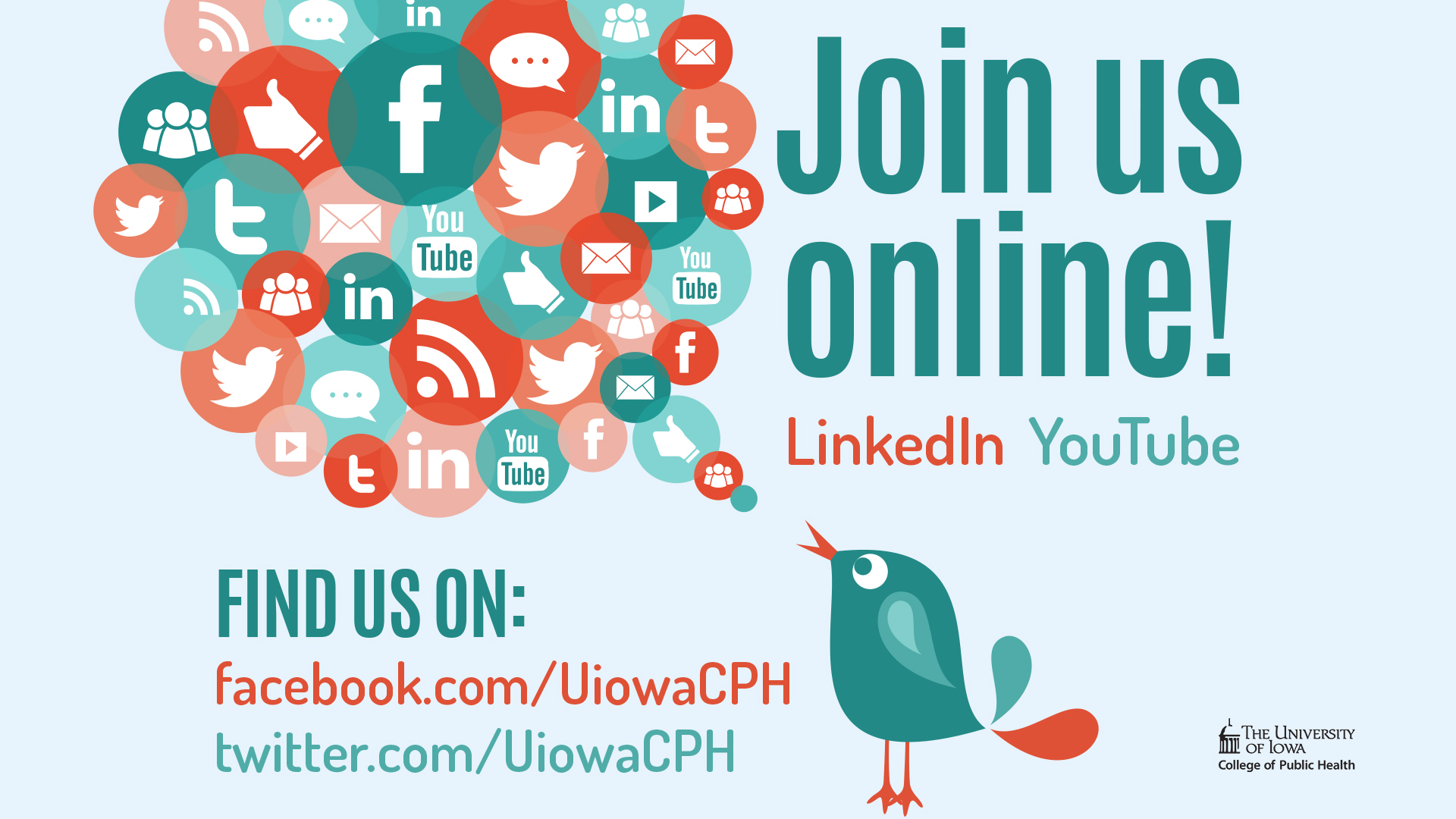 list of social media sites for the College of Public Health