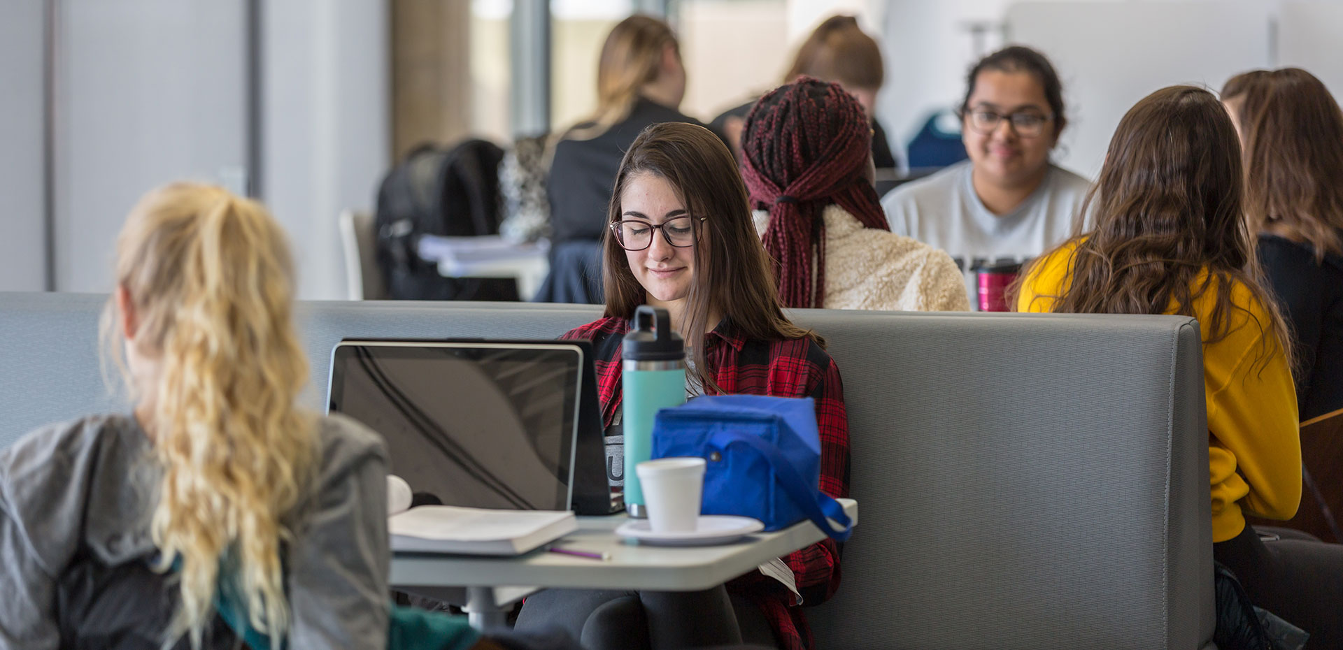 Students in the Dave & Rita Frantz pavilion