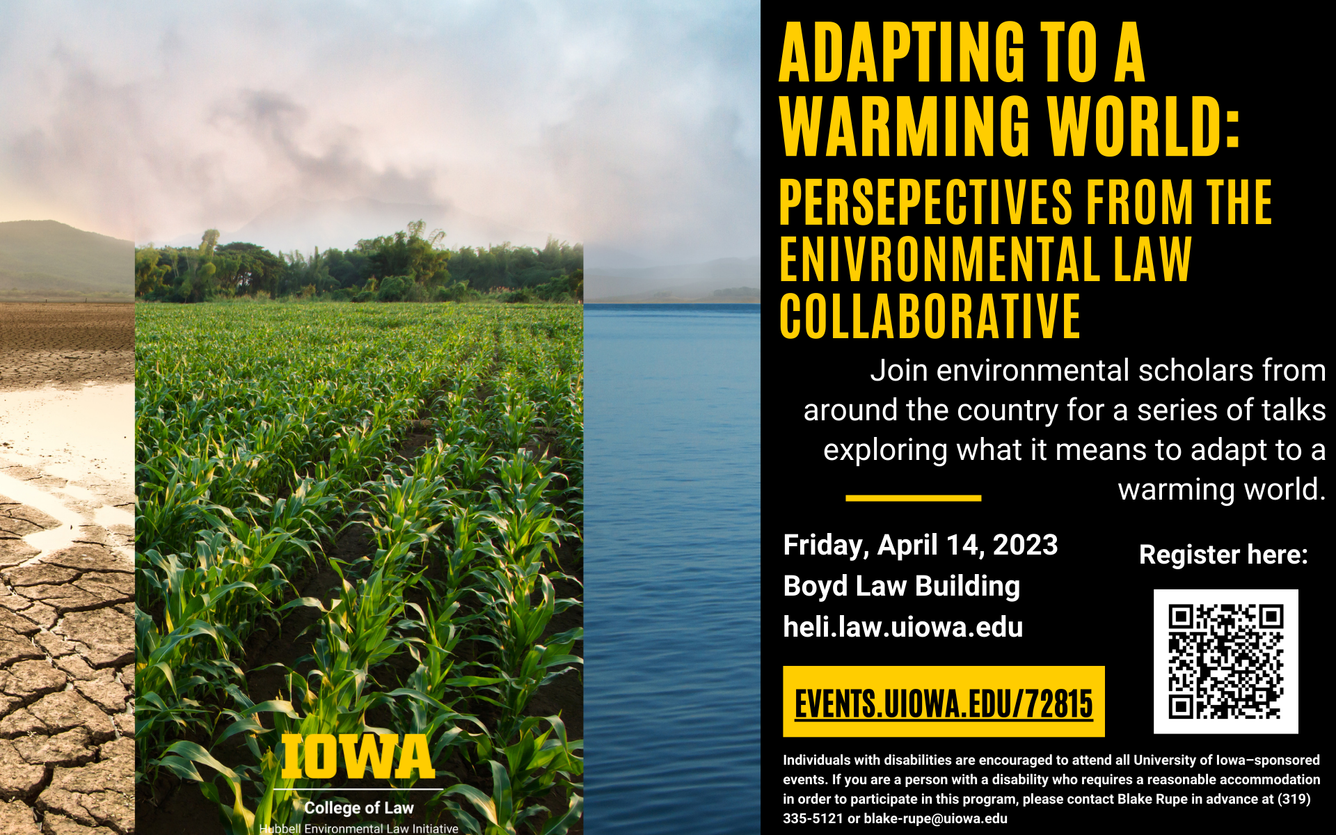 Hubbell Environmental Law Initiative’s April event about adapting to a warming world