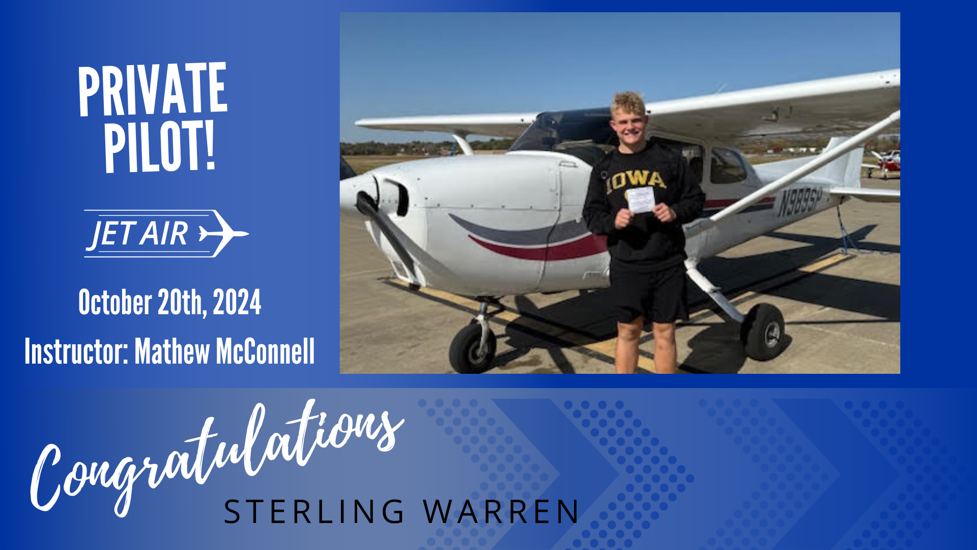 Sterling Warren Private Pilot 