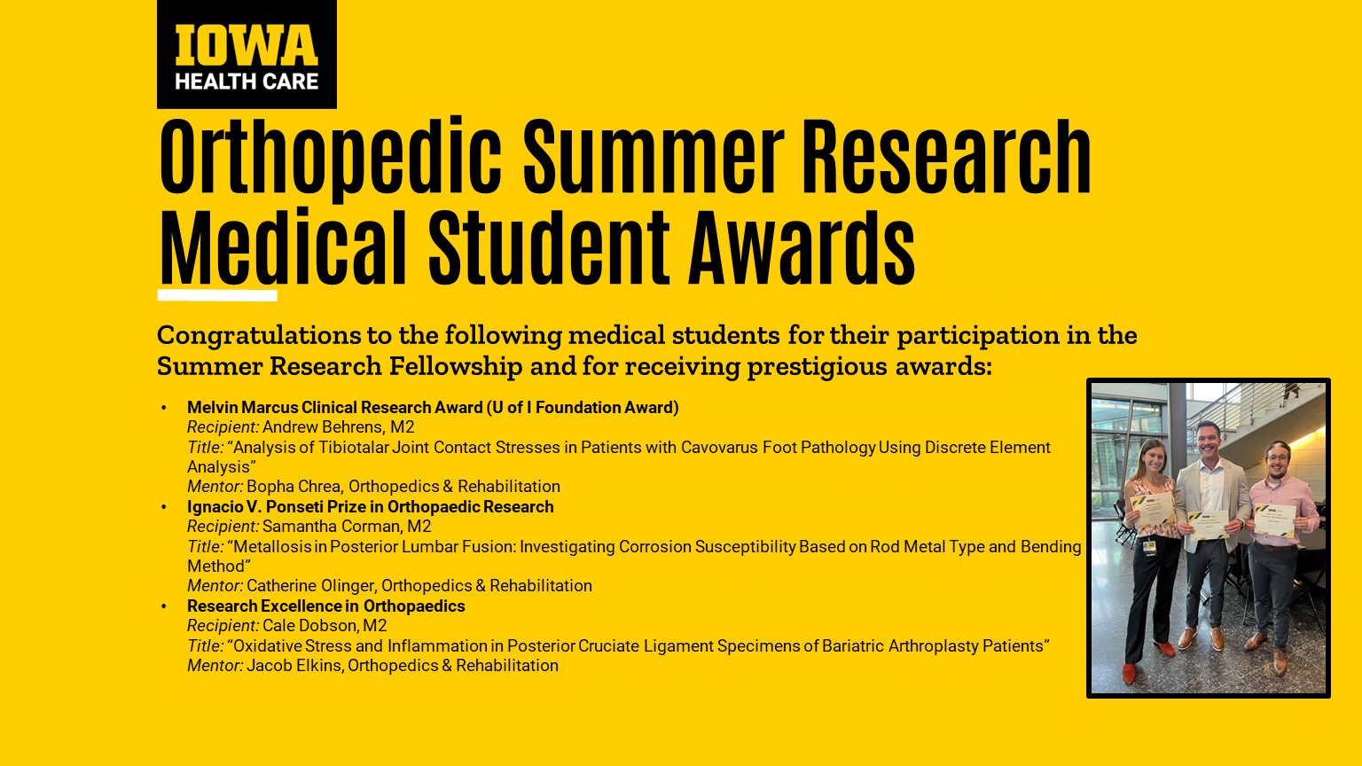 Research med student award