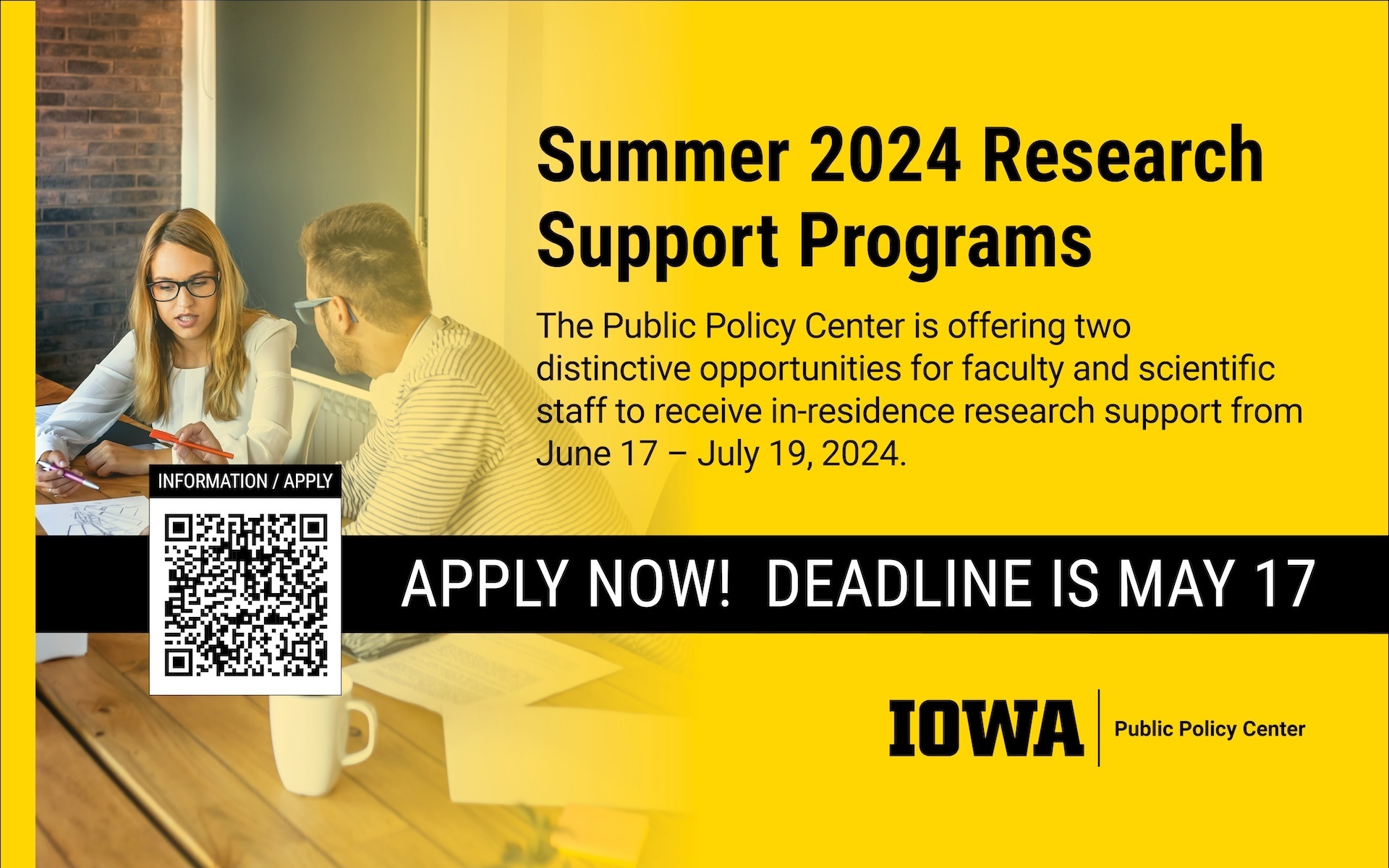 Summer Research Opportunities at the Public Policy Center