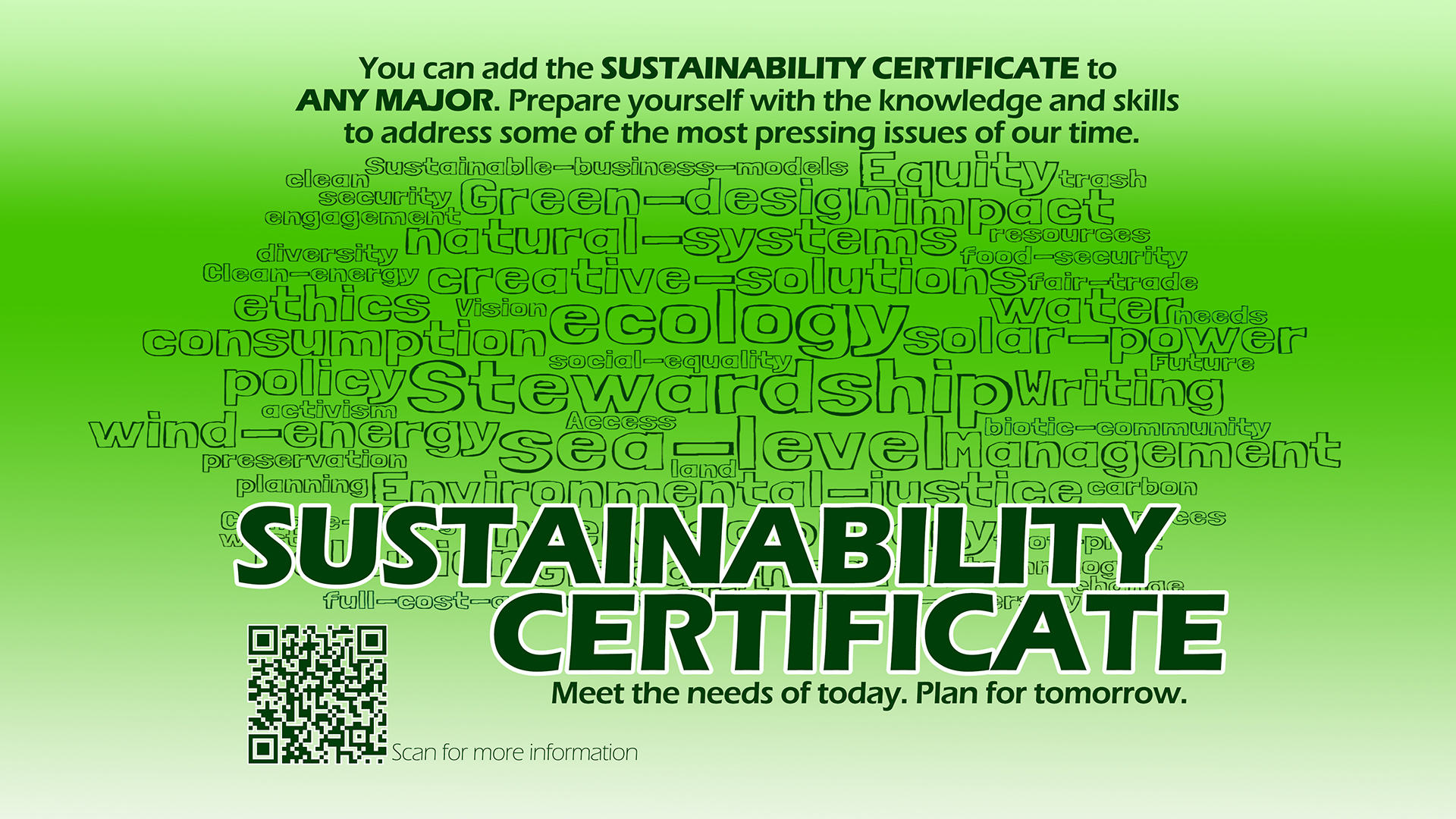 Sustainability promo flyer