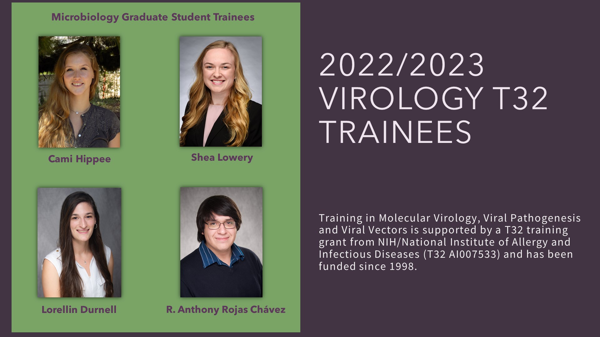 2022/2023 Virology T32 trainees