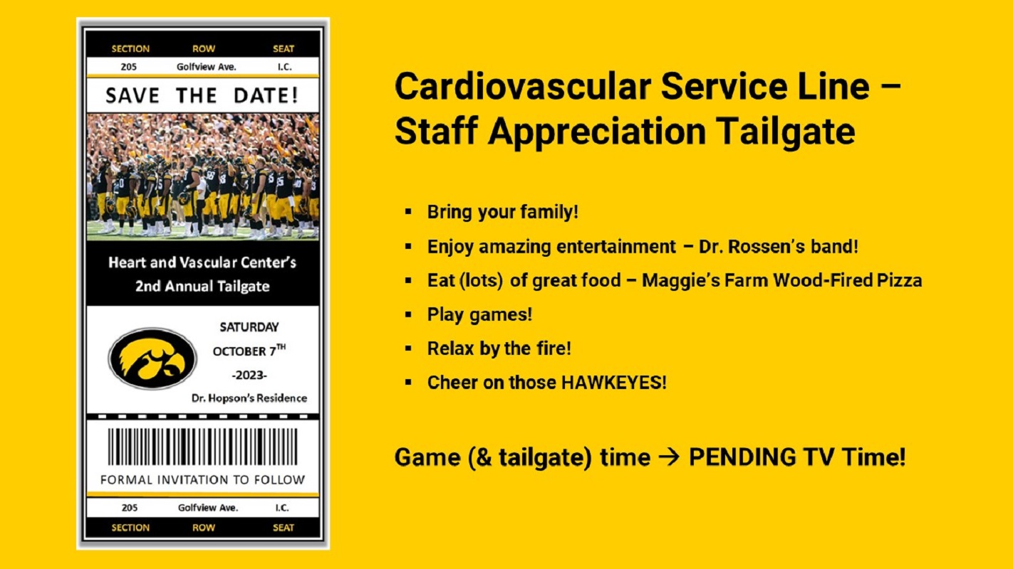 Join us for our annual Staff Appreciation Tailgate!