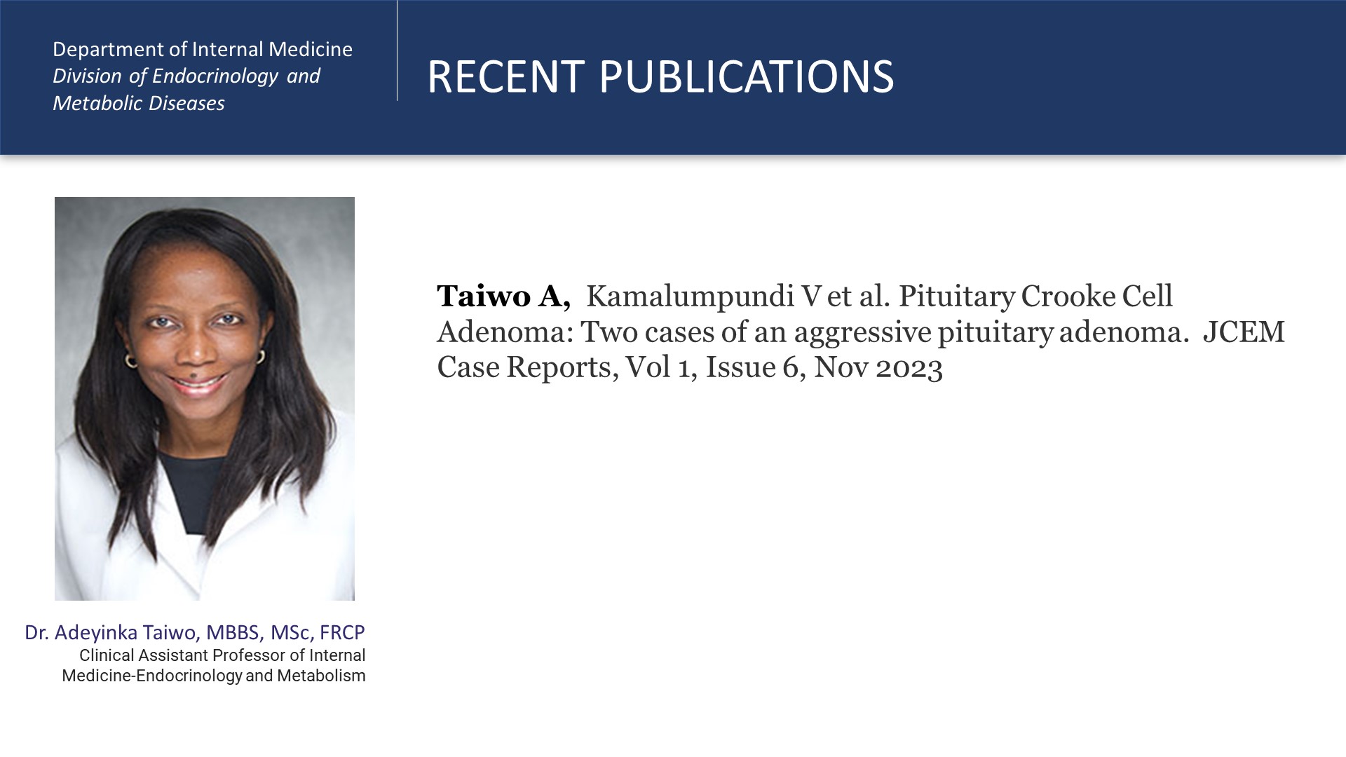 Taiwo - Recent publication