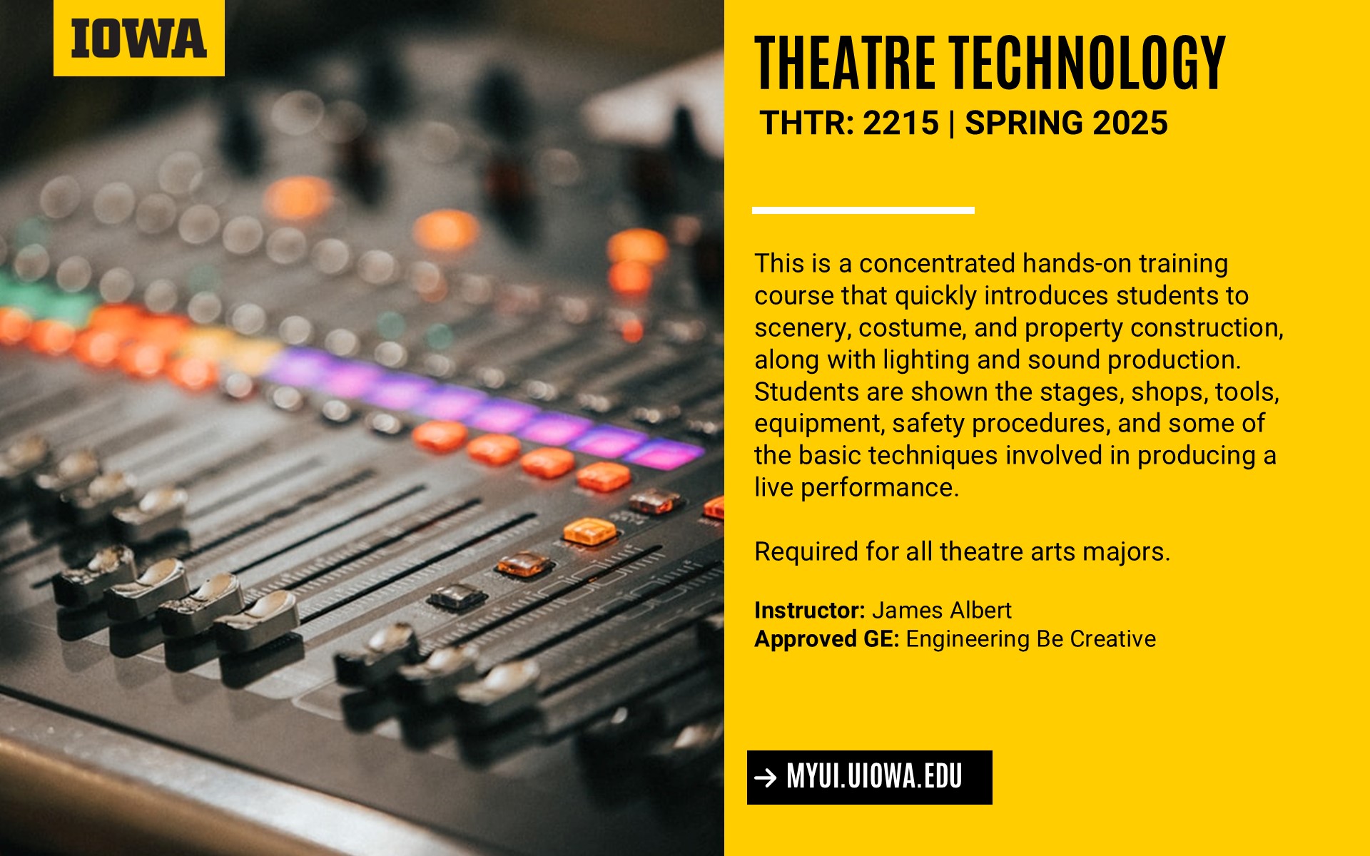 Spring 2025 Theatre Technology Information