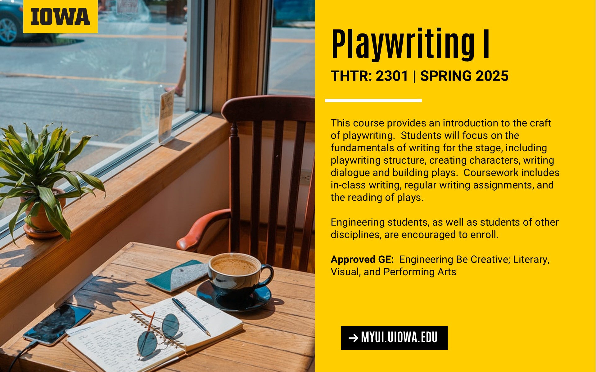 Spring 2025 Playwriting I Information