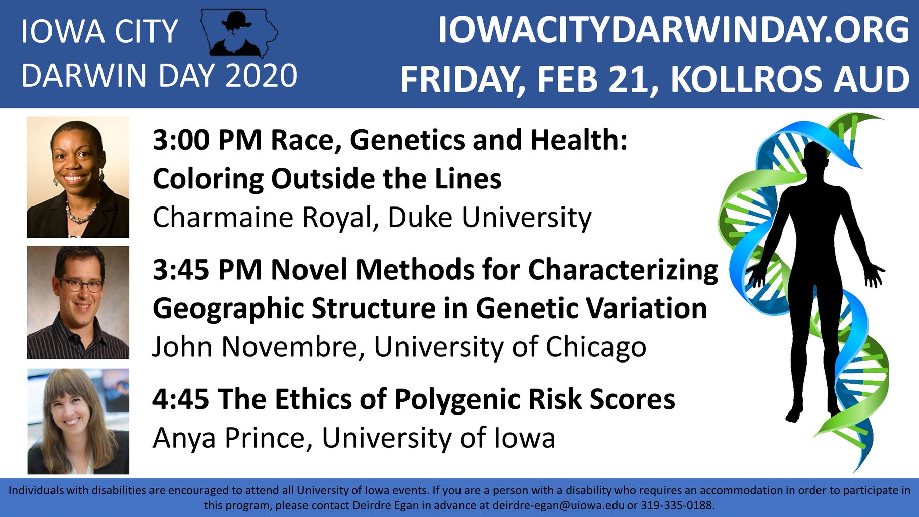 Iowa City Darwin Day! Friday - February 21