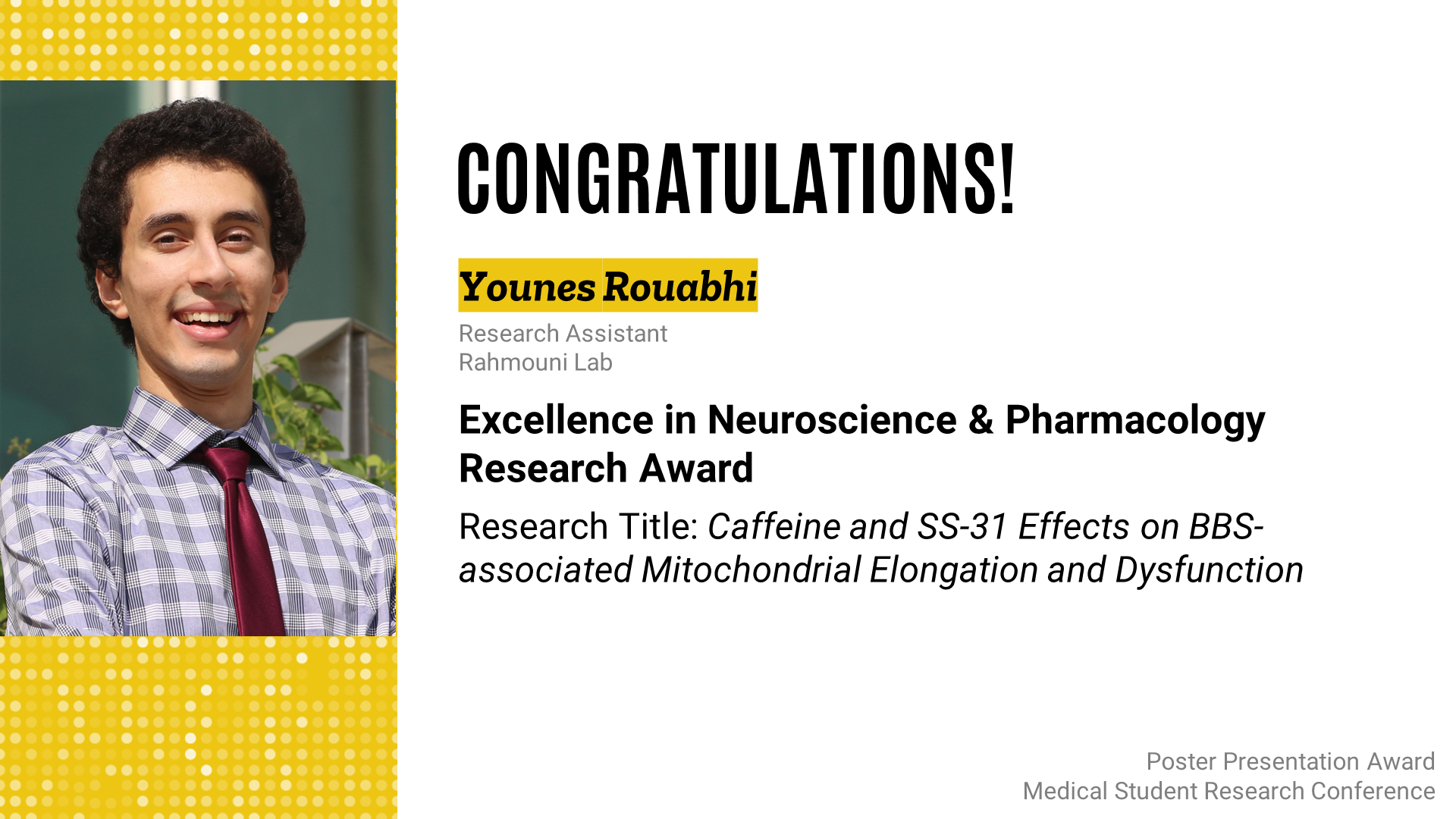 Younes Rouabhi - Poster Award, 10.8.24