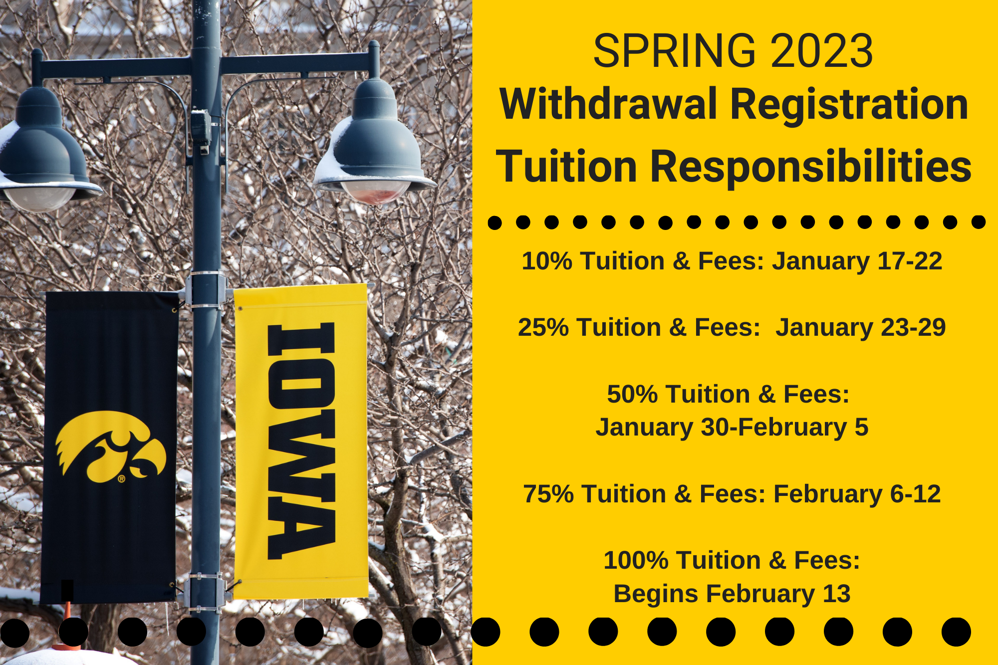 tuition responsibilities spring 2023