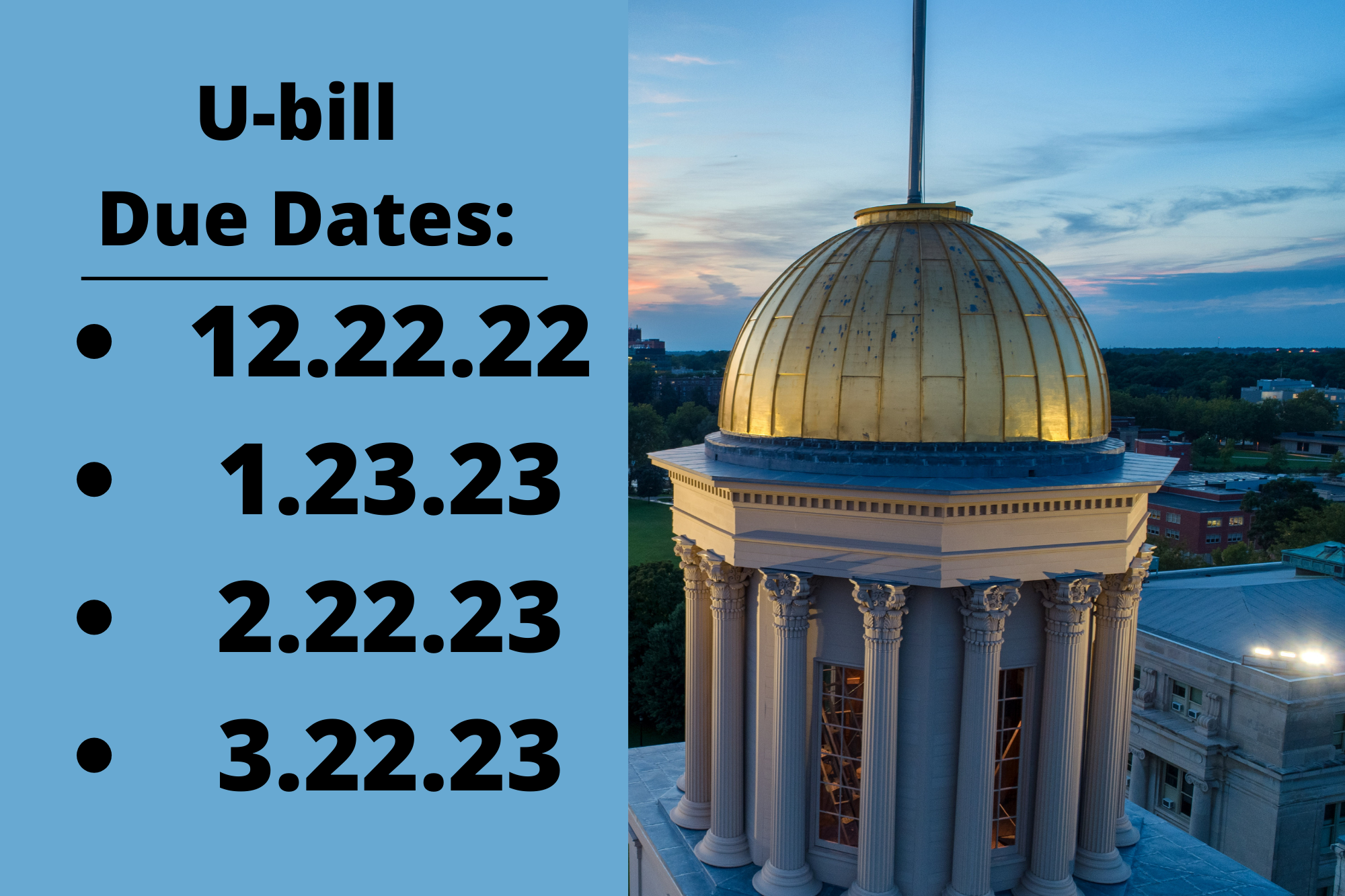 u-bill due dates