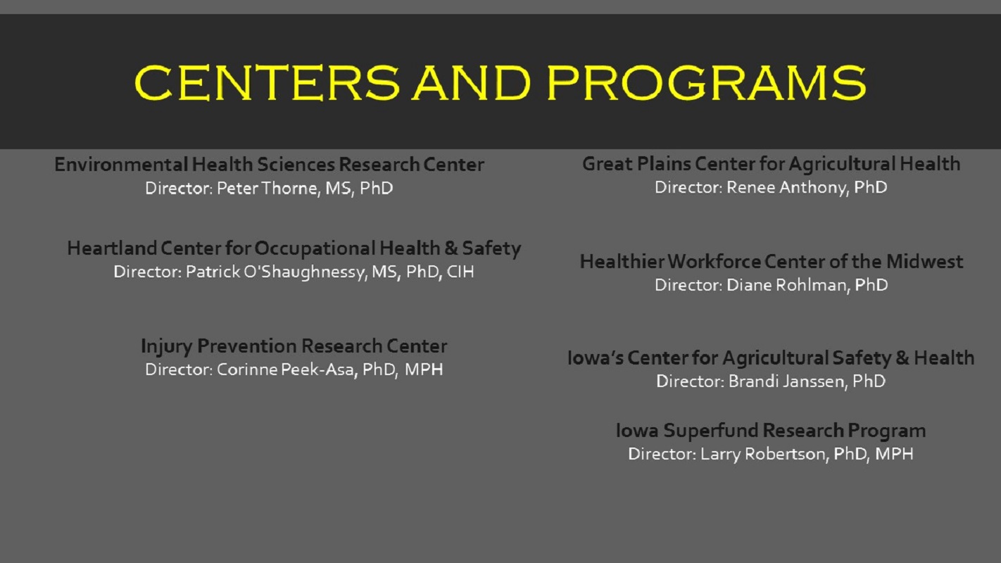 Centers and Programs