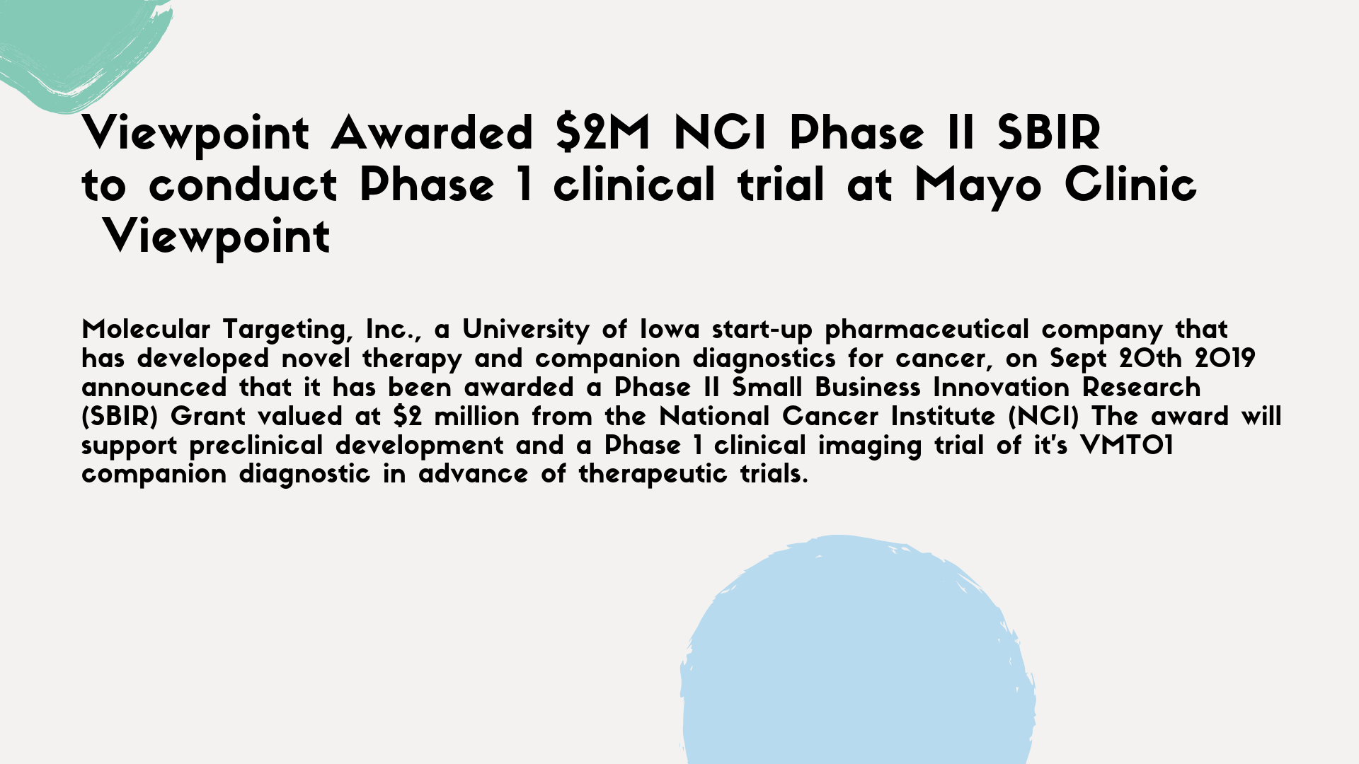 Viewpoint Molecular Targeting