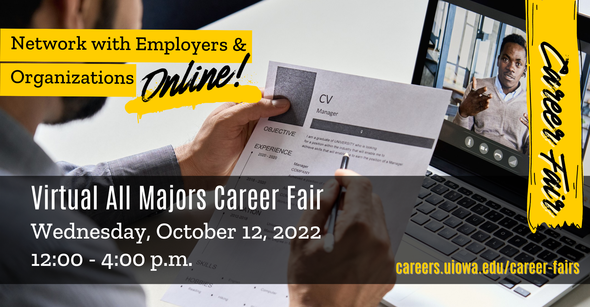 Virtual All Majors Career Fair Wednesday, October 12 12 - 4pm