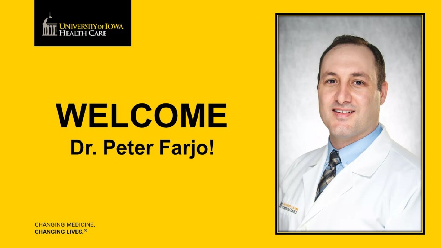 Please welcome Dr. Peter Farjo