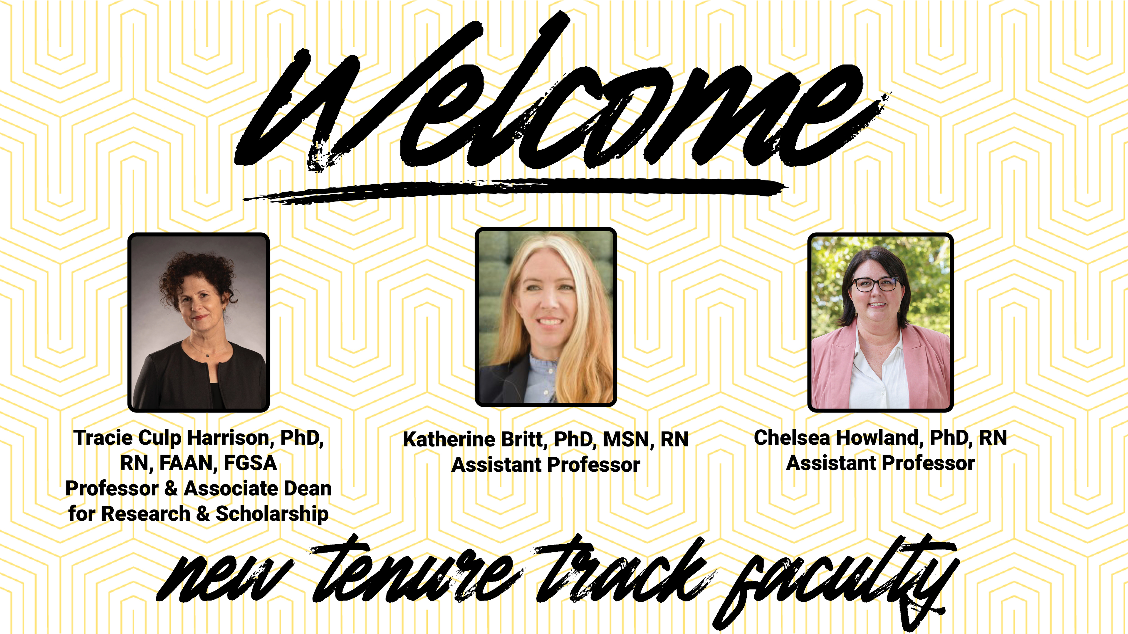 Welcome new tenure track faculty