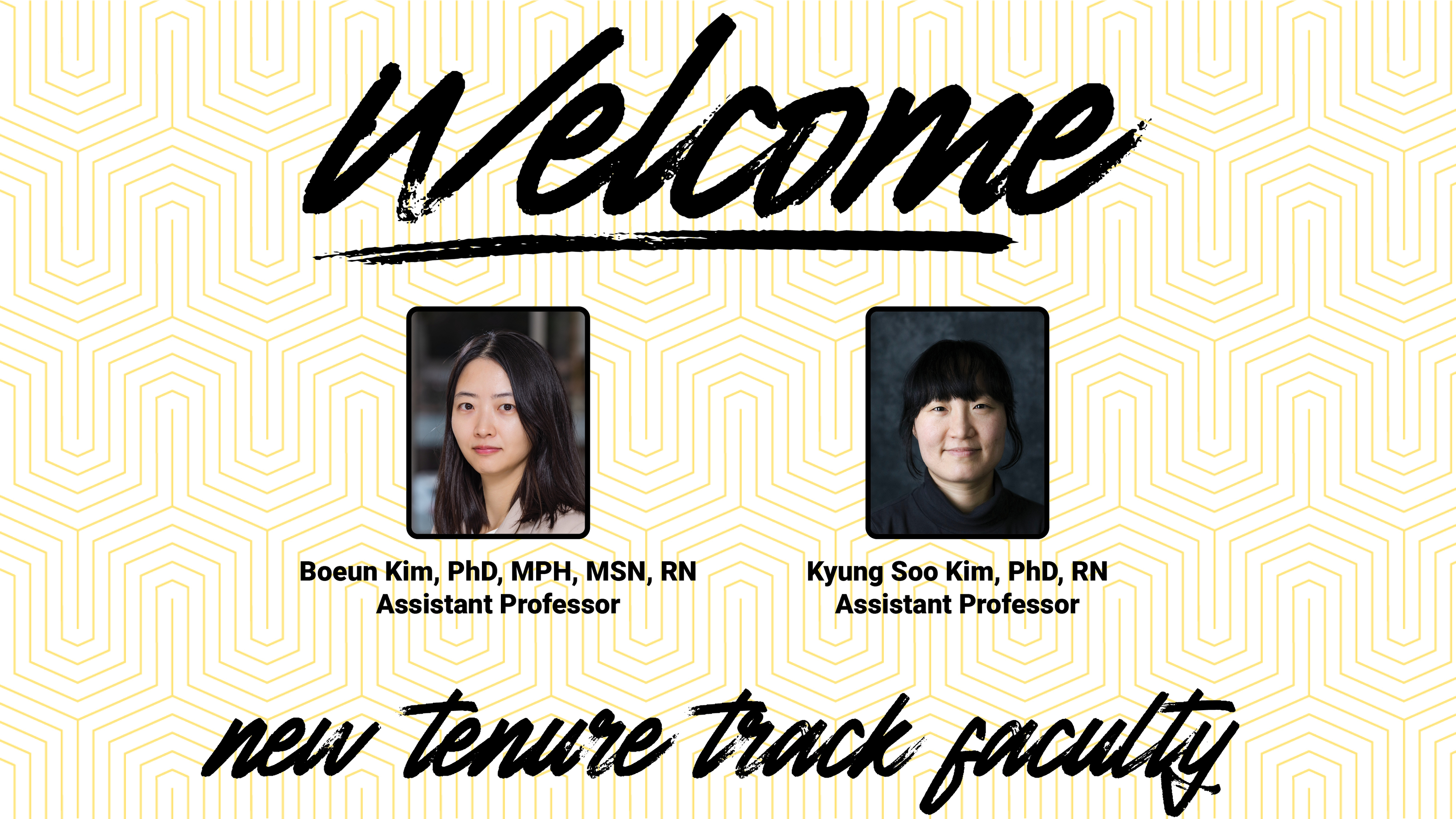 Welcome new tenure track faculty 2