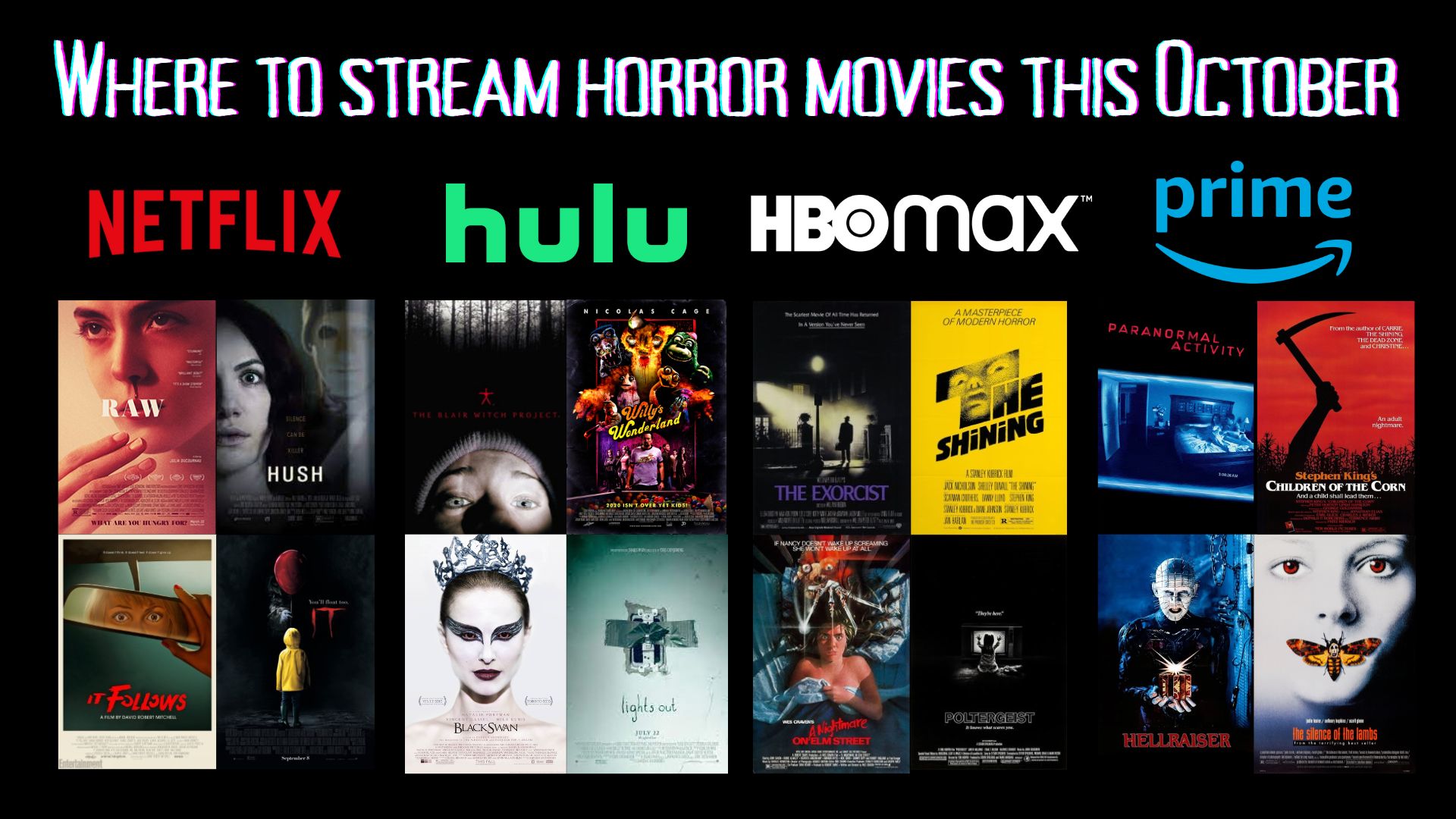 Where to stream horror movies this October