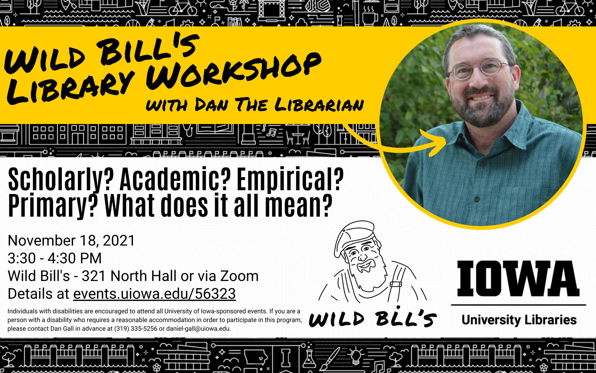 Library Workshop on November 18 in Wild Bill's