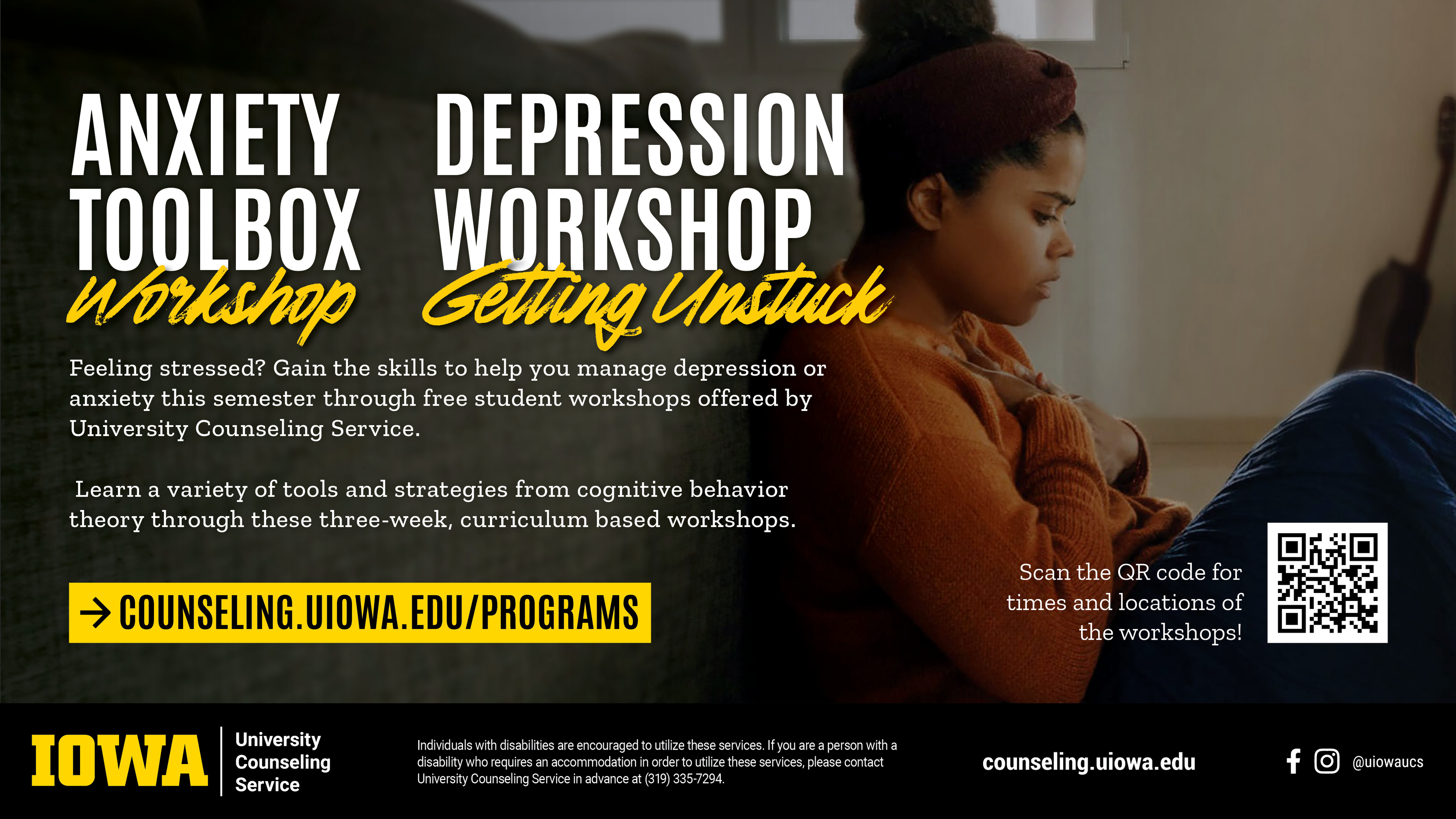 Anxiety toolbox and depression workshop