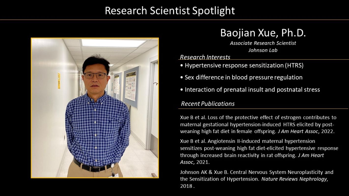 Associate Research Scientist Baojian Xue Profile with photo