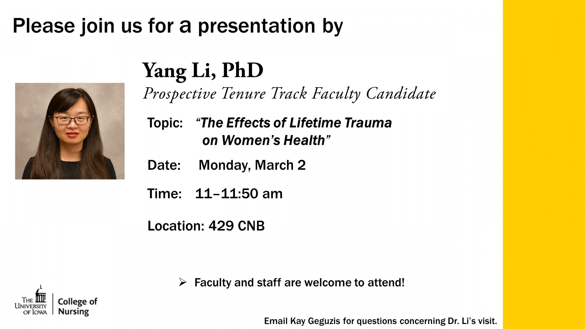 Yang presents 