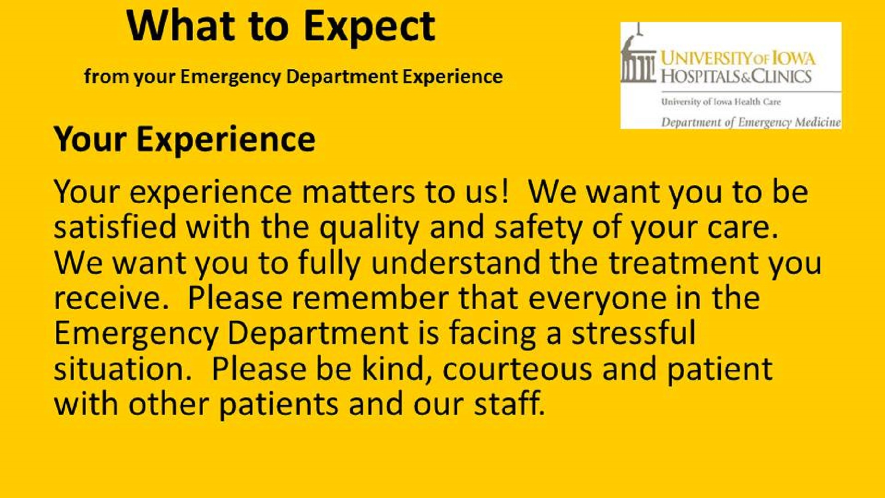 Your experience