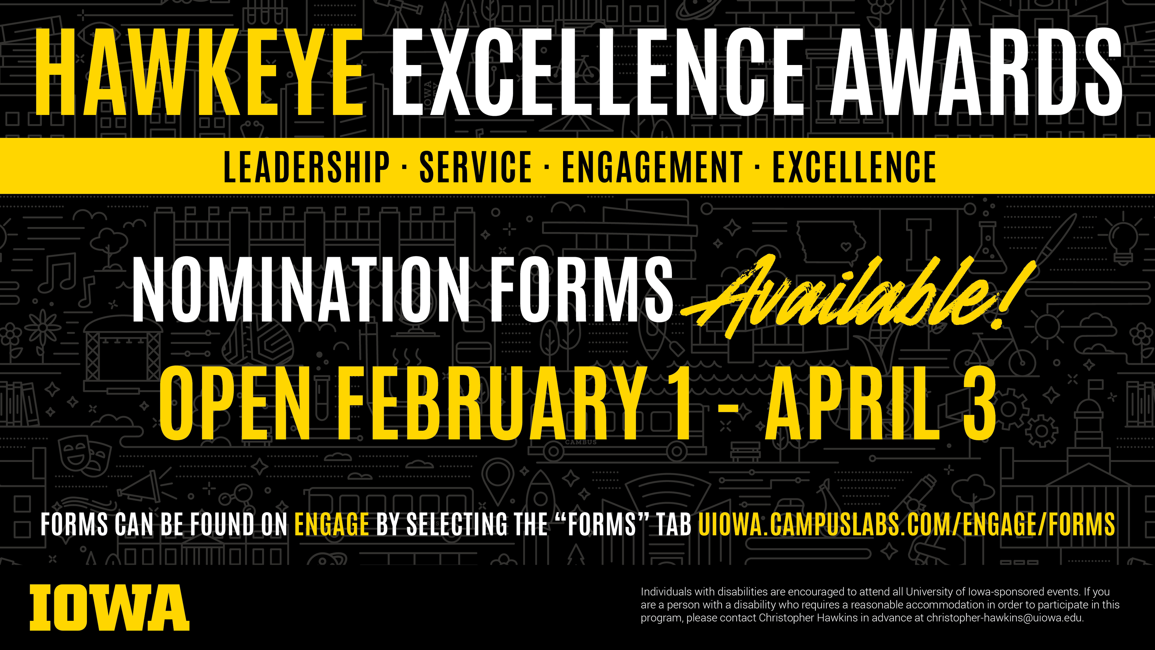 Hawkeye excellence award nominations open February 1 - April 3