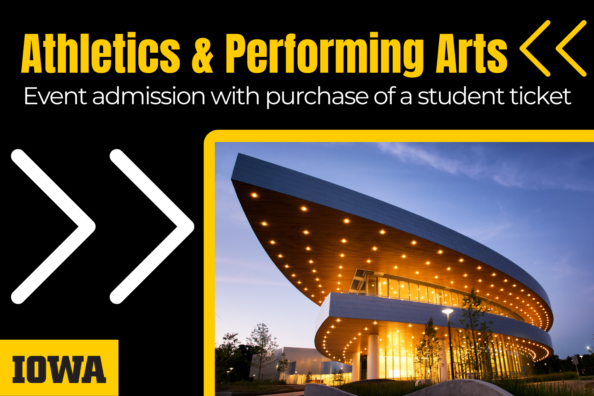 Athletics and Performing Arts event admission student ticket