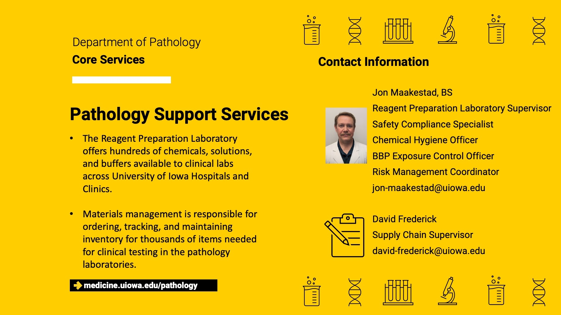 Pathology Support Services Information