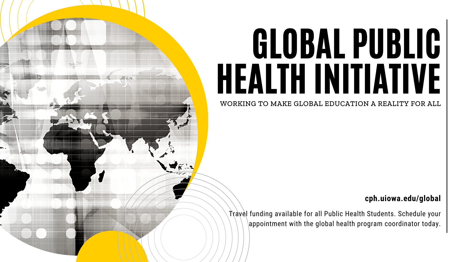 Global services and support offered to faculty and stuents in the COllege of Public Health