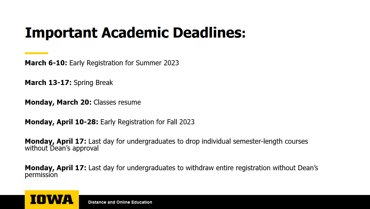 Academic Deadline