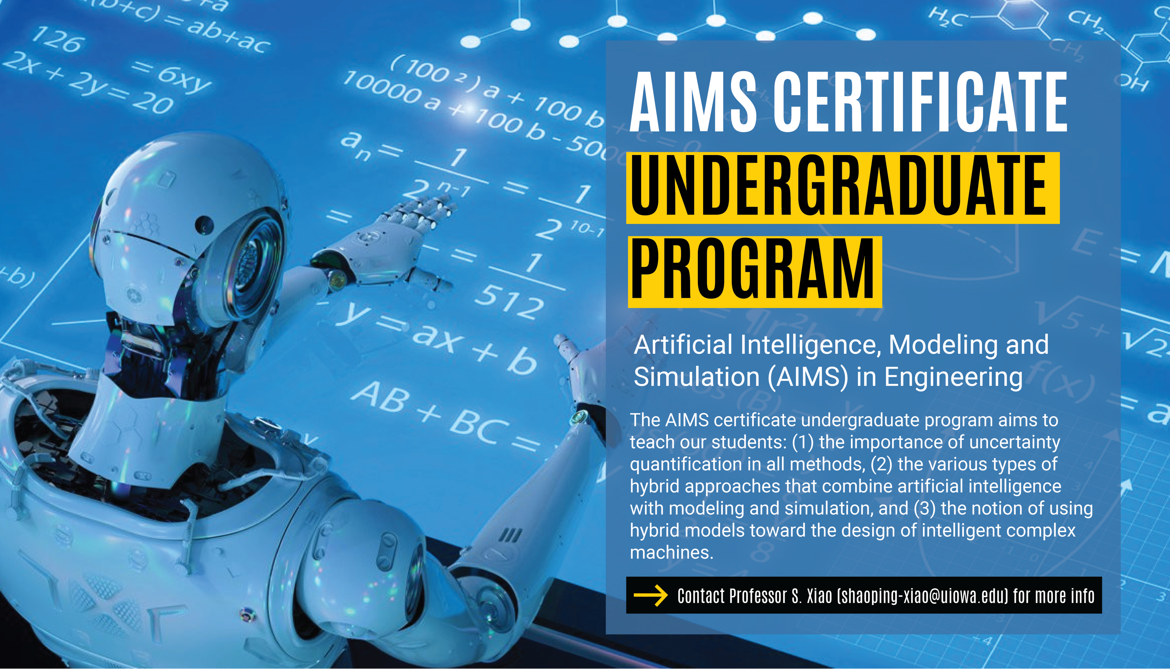 A look at the AIMS Undergraduate Certificate that is offered here at the University of Iowa