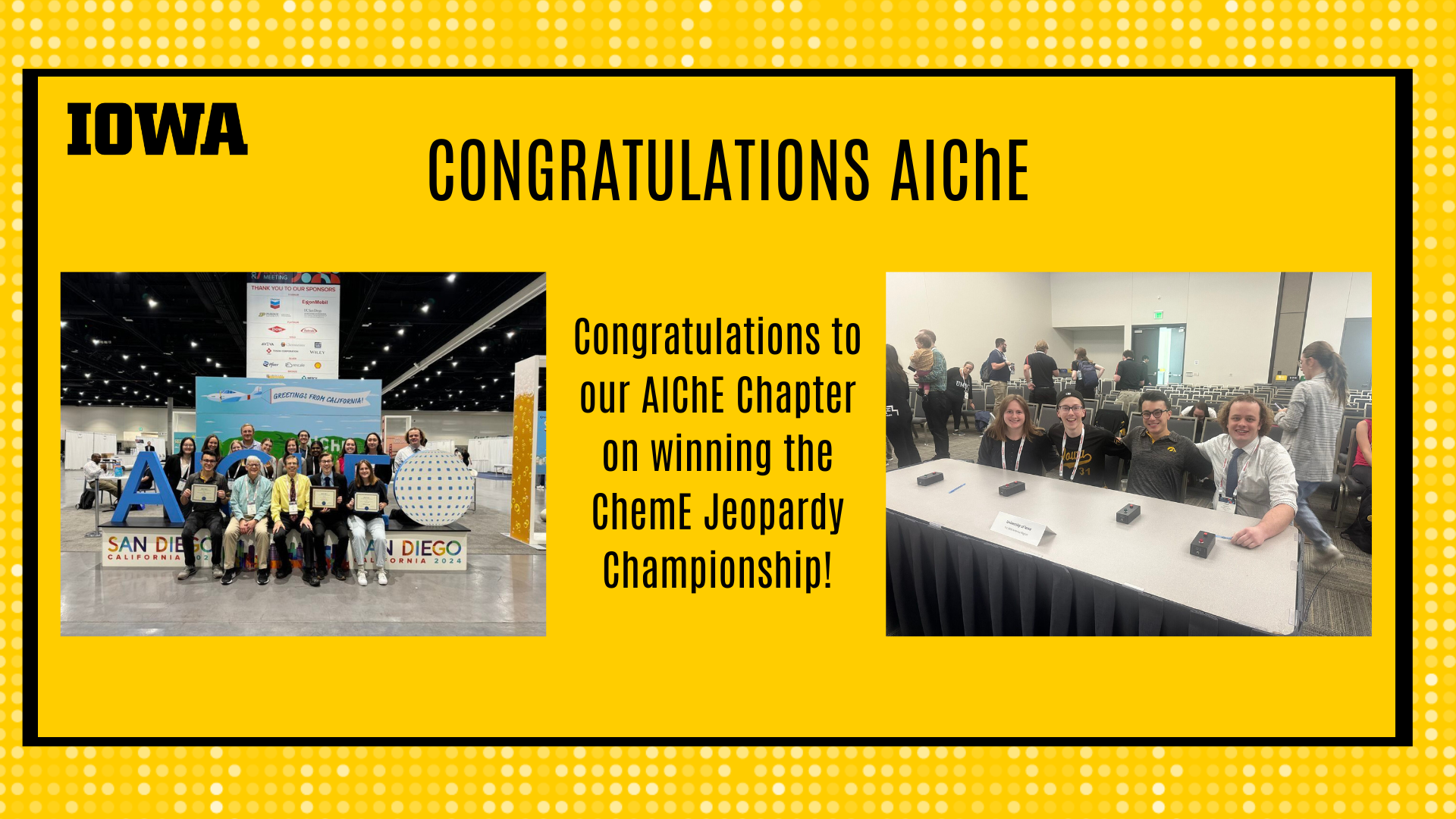 Congratulations AIChE 