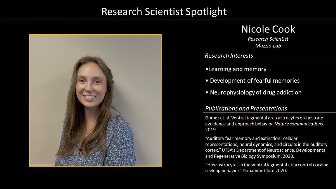 Research Scientist Nicole Cook Profile with Photo