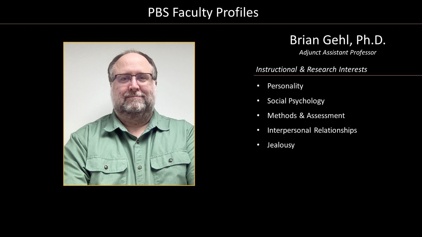 Professor Brian Gehl Faculty Profile with Photo