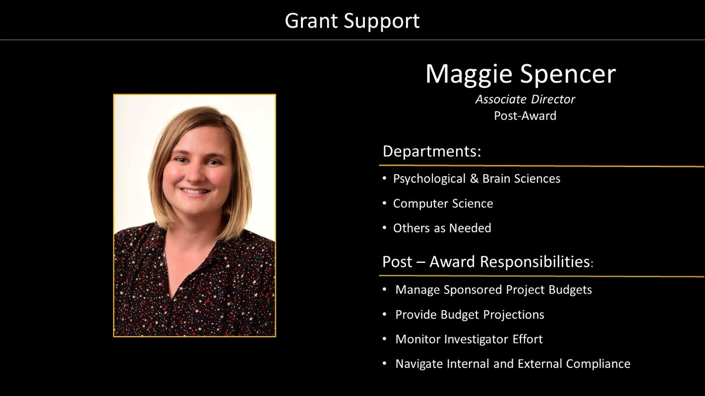 Grant Support Staff Profile Maggie Spencer with Photo