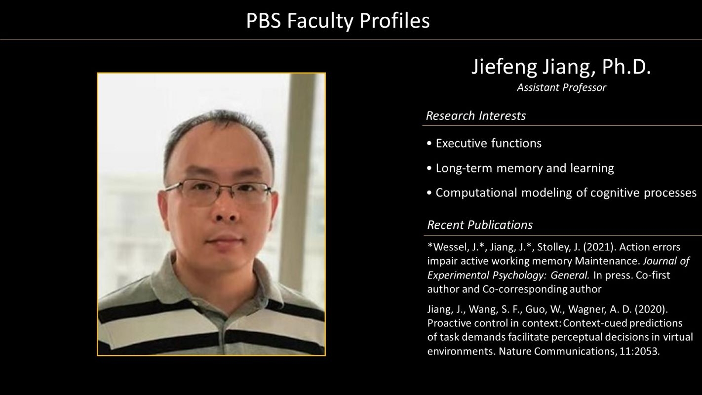 Professor Jiefeng Jiang Faculty Profile and Photo