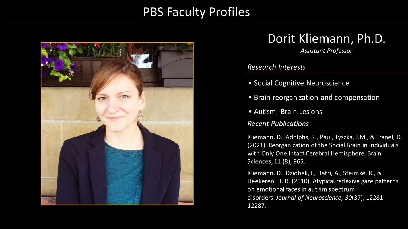 Professor Dorit Kliemann Faculty Profile and Photo