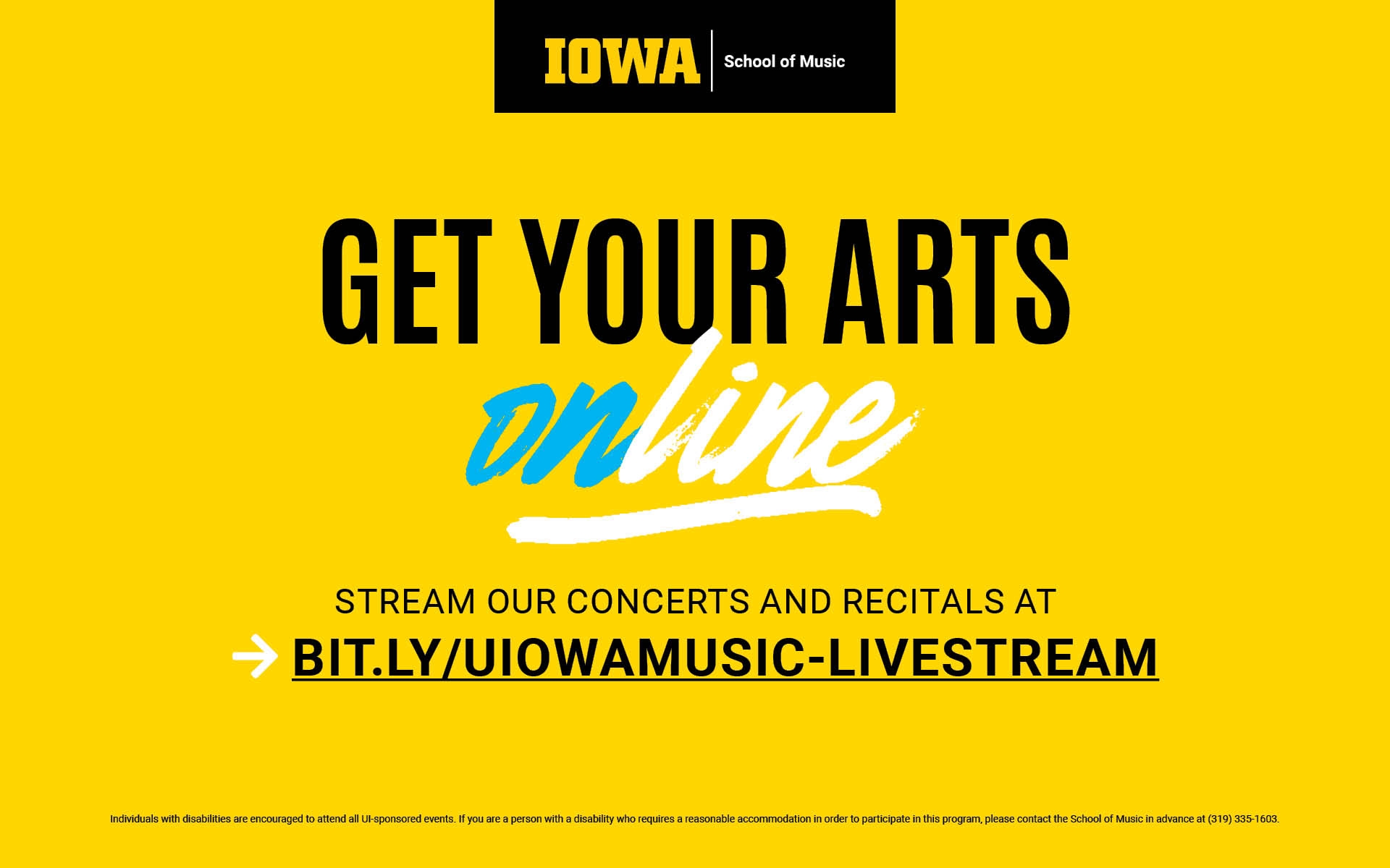 Get your arts online https://bit.ly/uiowamusic-livestream